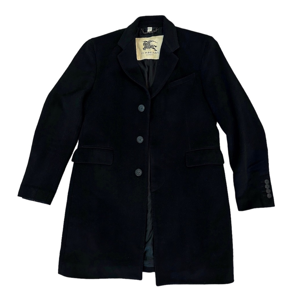 Men’s Burberry Single-Breasted Wool Overcoat